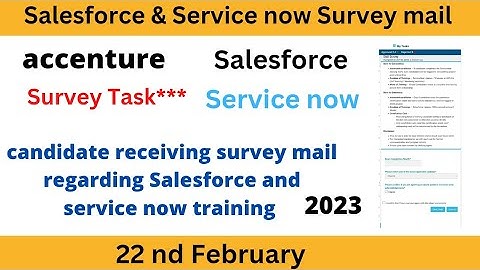 accenture salesforce or servicenow || survey mail || 2023 || accenture onboarding 2023