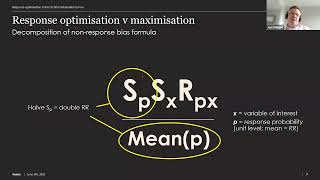 Response Optimisation And The Dcms Participation Survey