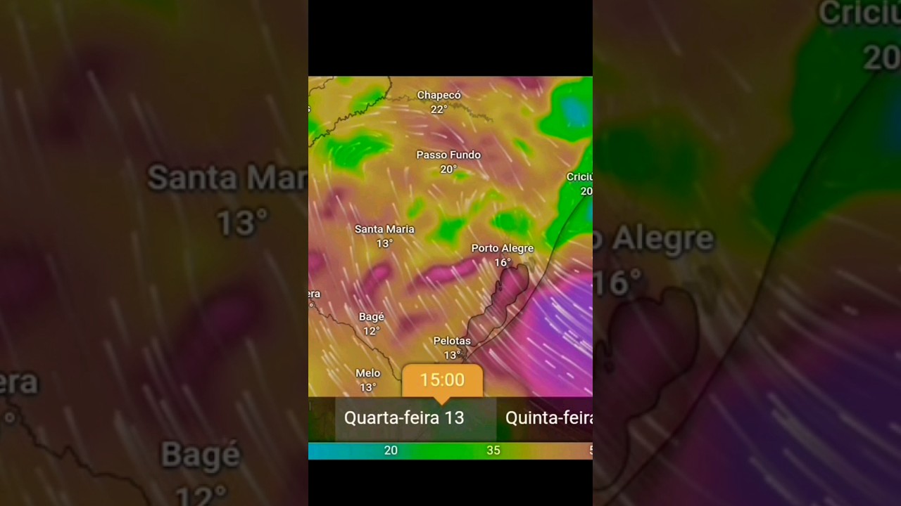 VEJAM AS RAJADAS DE VENTOS NO RS #brasil #chuva #vento #ciclone #sul #alerta