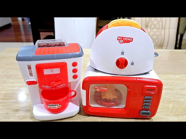 Toys, In Home Childs Pretend Microwave And Coffee Pot Red Kids