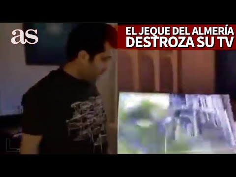 El jeque del Almería destroza su TV por perder el partido para el que Maradona, Rodman y Ronaldo ...