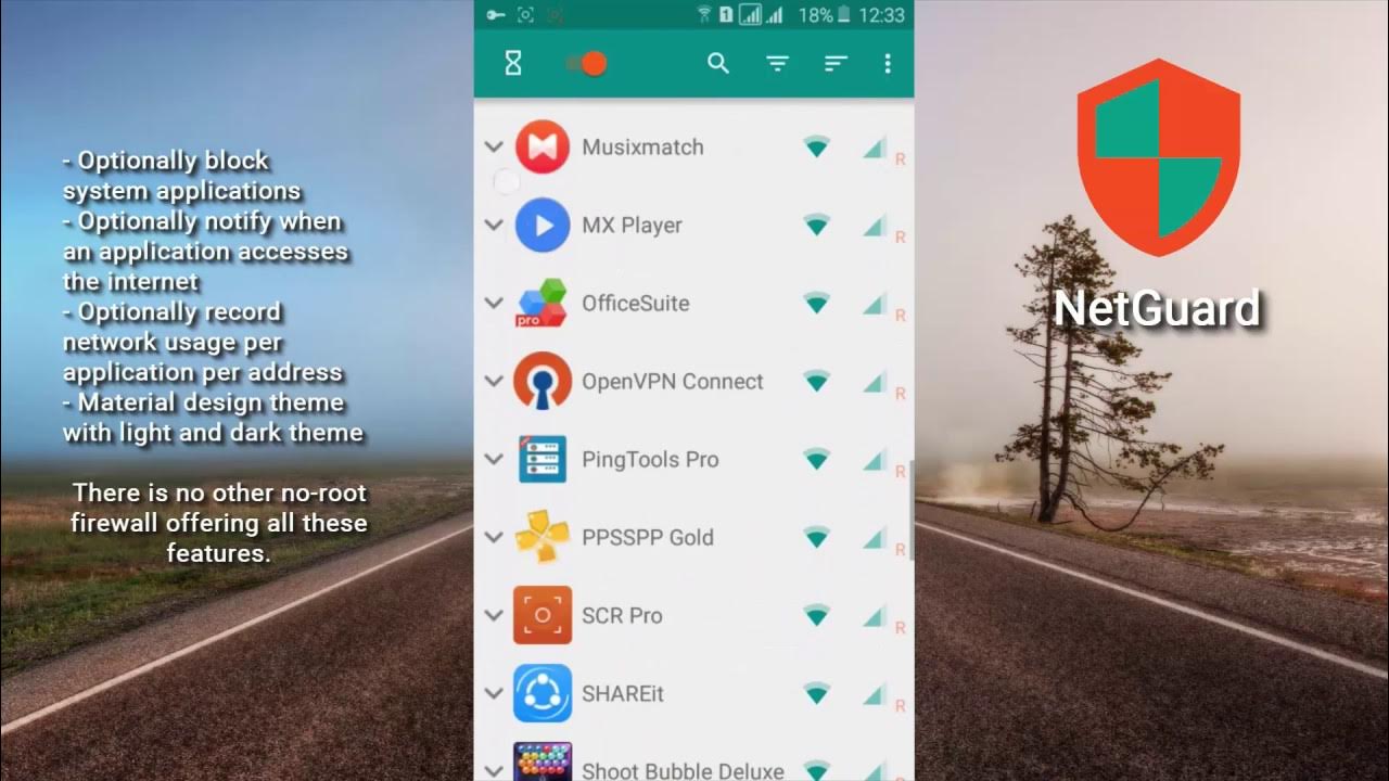 NetGuard No Root Firewall for Android The Firewall for your Android