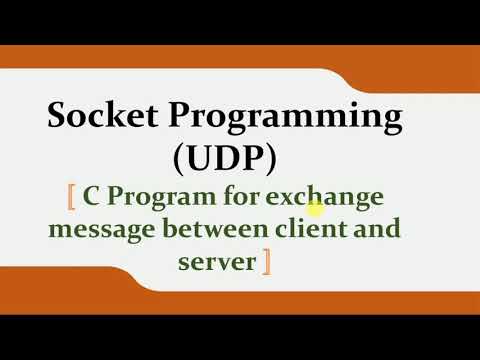 Socket programming using UDP in C with complete steps.