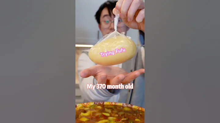 My 370 month old husband first time trying fufu 🤤