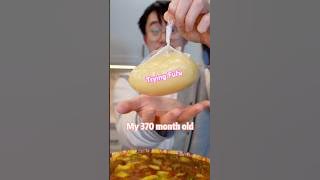 My 370 month old husband first time trying fufu 🤤