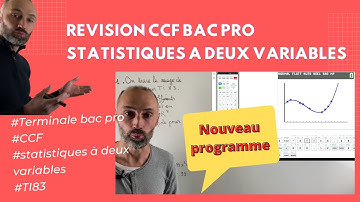🎓 Préparer son CCF Bac Pro mathématiques - Statistiques à deux variables (nouveau programme) TI83