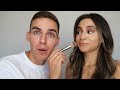 HUSBAND DOES WIFES MAKEUP CHALLENGE!!!