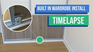 Building a wardrobe timelapse: building tracks for a wardrobe with sliding doors