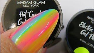 Fast Easy &amp; Out the Door You GO BLENDED Nail Design ! Using Madam Glam&#39;s Gel Paints