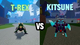 {T-Rex 🦖 VS Kitsune 🦊} Christmas Update Blox Fruits 😳