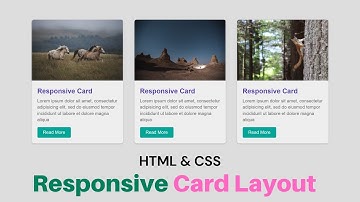 HTML CSS Card Layout Responsive | HTML & CSS Tutorial