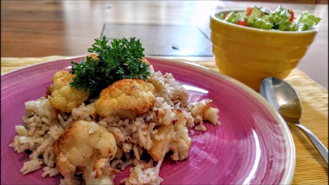 Chicken with Cauliflower and Rice in 1 Minute (Makloobat Zahra