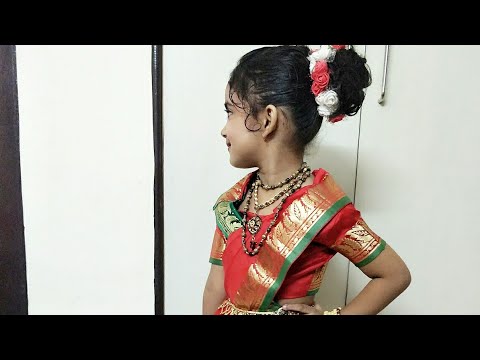 Jhansi Lakshmi bai saree draping and makeup for fancy dress.. #Jhanu's  Gallery.. Jhansi ki Rani.. - YouTube