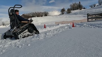 Electro Ziesel in the Snow (Similar to Snowmobile Driving)