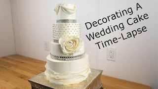 Decorating A Wedding Cake Time-Lapse 4K