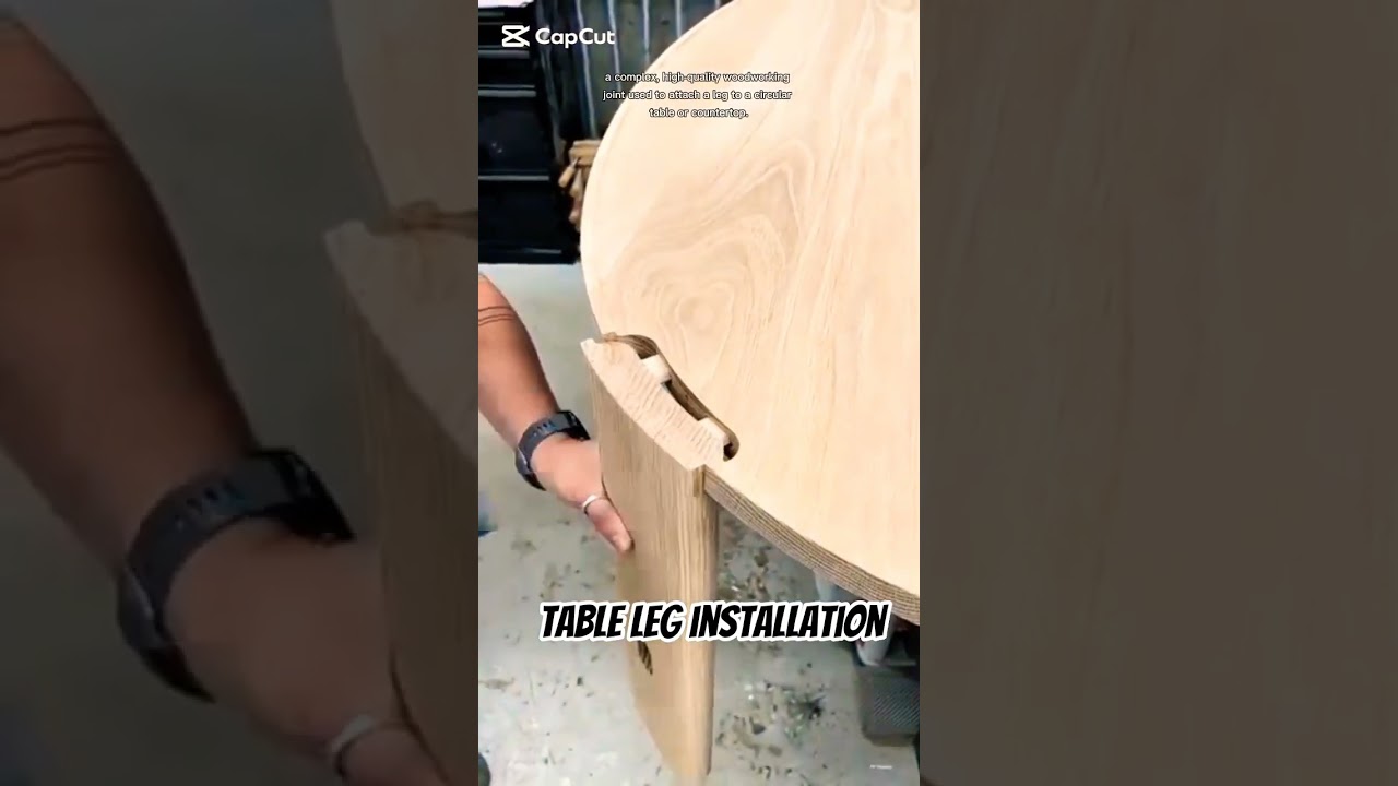 table leg installation process 