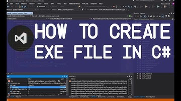 UPDATED - How to create an Exe file in C# Windows Form Application - Visual Studio 2012/13/15/17