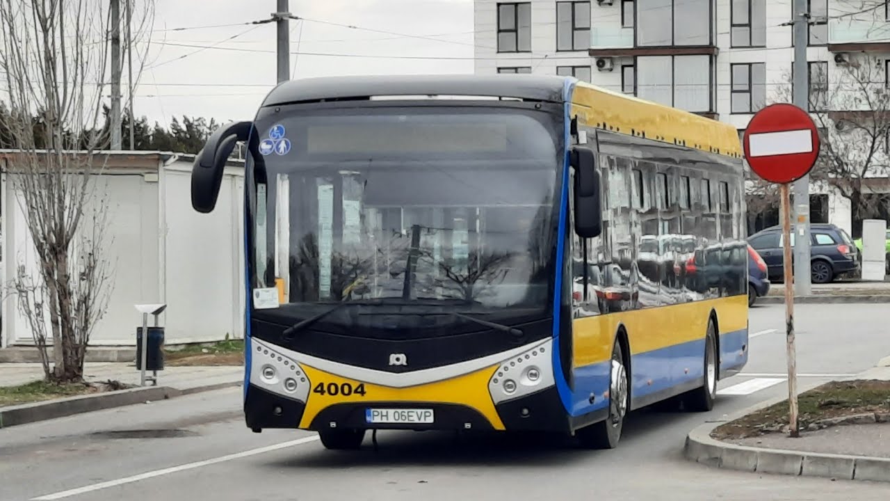 Ploiești:  Călătorie cu autobuzul SOR NS 12 electric #4004 pe linia 2