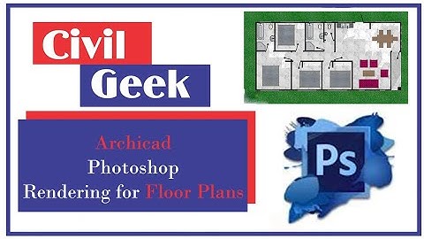 Archicad Photoshop rendering for floor plans