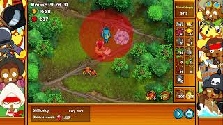 Lets Play Bloons Monkey City ZOMG Very Hard Big Z Heavy Forest Map No Commentary 1496