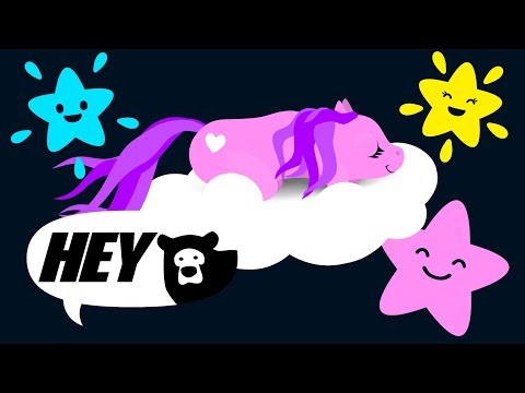 Hey Bear Sensory - Sleepy Unicorns - Relaxing - Classical Music - Bedtime Video