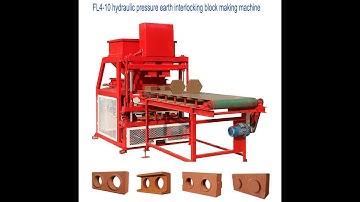 FL4 -10 high capacity compressed earth interlocking brick making machine