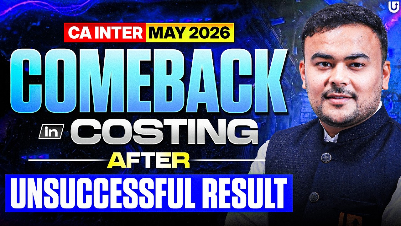 Failed CA Inter Jan 2026? Costing Comeback Strategy for May 2026 Attempt
