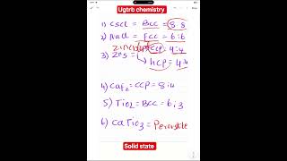 solid state compound coordination number #ugtrbchemistry #chemistry