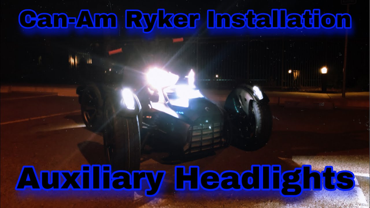 Kemimoto Ryker LED Auxiliary Light Kit Compatible with Can Am Ryker All Models Black Hood Panel with Daytime Running Light Replace 21900848 