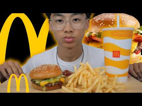 McDonald's Bacon Quarter Pounder XL Meal ASMR | N.E Let's Eat