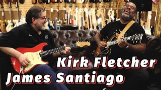James Santiago & Kirk Fletcher jamming at Norman's Rare Guitars