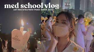 med school vlog ♥︎ ust baccalaureate mass batch 2022 + quick tagaytay trip / kristine abraham