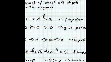 Exact Sequences and Short Exact Sequences (Basics)