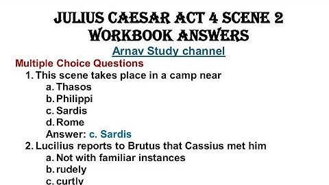 julius caesar act 4 scene 2 workbook answers evergreen | question answers and mcq solutions