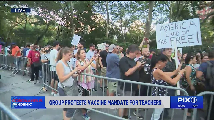 Group protests COVID vaccine mandates outside City Hall