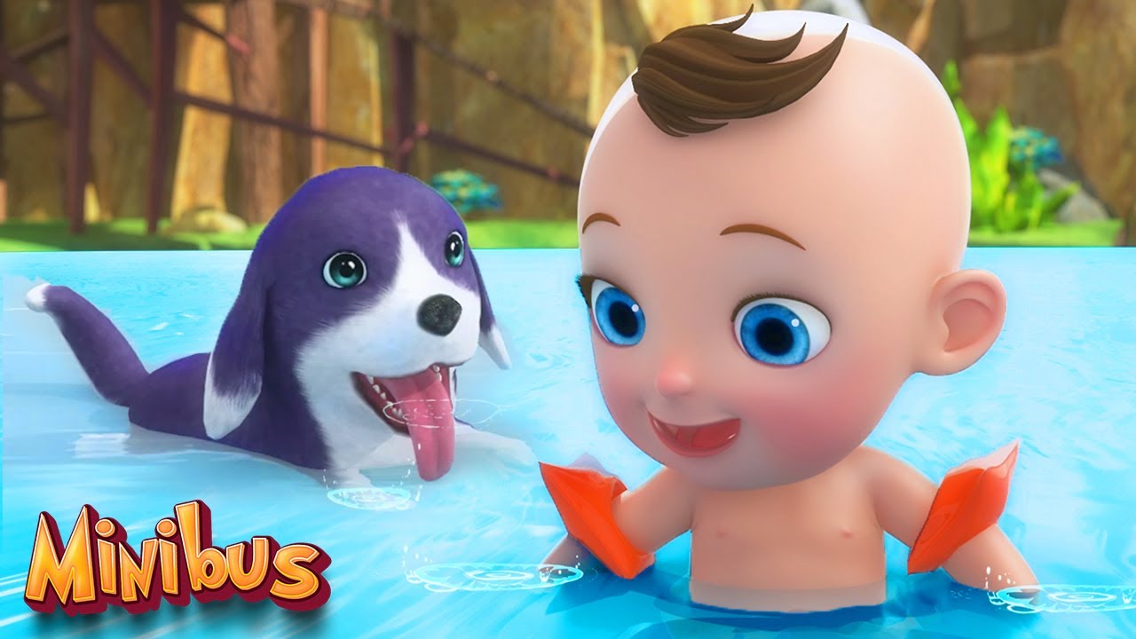 Baby Learns to Swim - Kids Songs & Nursery Rhymes