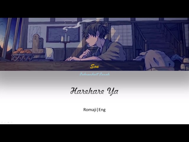 Ver.Sou -  Harehare Ya (Clear and Sunny) Lyrics/Flower class=