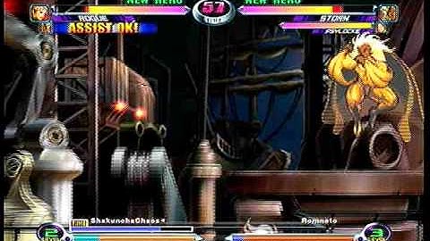 MvC2 Online (360): ShakunohaChaos (Rog/Storm/Psy) vs Brett (MSP) 5 .:10.23.09:.