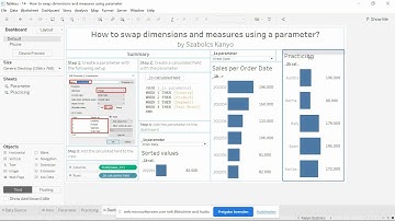 Tableau Tutorial -  How to swap dimensions (or measures) using a parameter