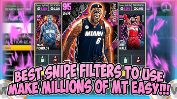 NBA2K21 - BEST SNIPE FILTERS TO MAKE MILLIONS OF MT!! SNIPE CRAZY NEW PD LEBRON+VINCE!! EASY MT