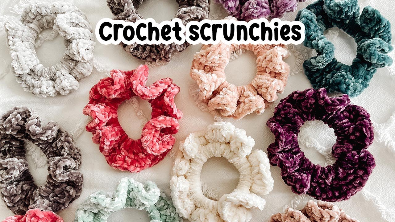 How to crochet Scrunchies in 5 minutes - CJ Design Blog