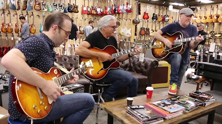 Jam Session!!! Giuseppe Bonarelli, Mark Rivett & Nick Dias at Norman's Rare Guitars