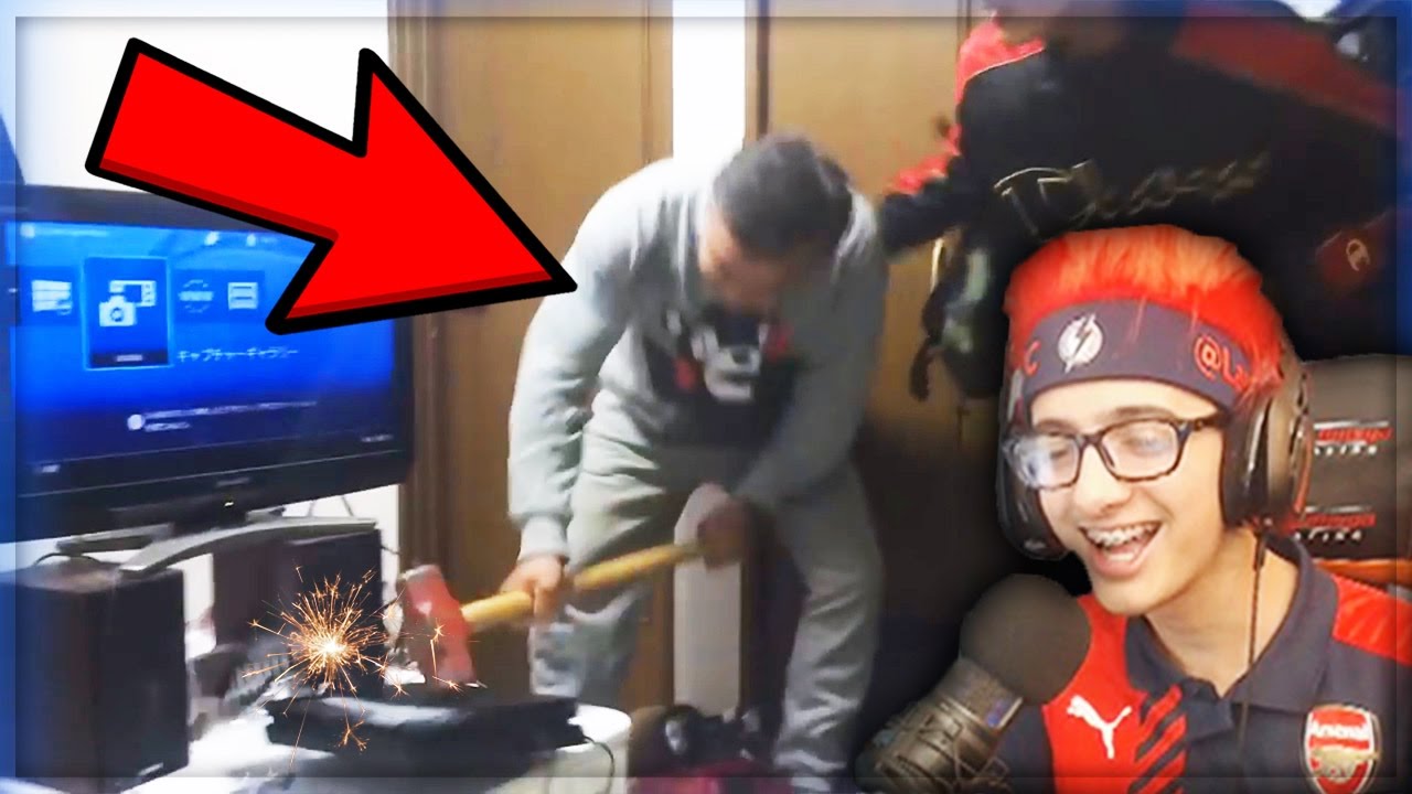 DAD DESTROYS SONS PS4 *WITH A SLEDGE HAMMER!* (REACTION)