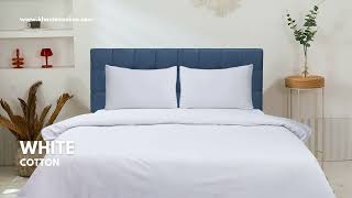 White Plain Cotton Bedsheet Set