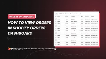 How to view orders in Shopify Orders dashboard | Pickeasy User Guide