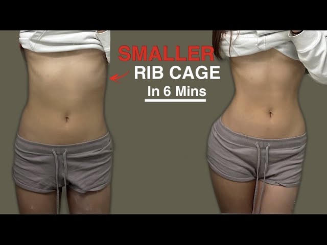 How to get a SMALLER RIB CAGE- Follow Along Workout for a Smaller Waist 