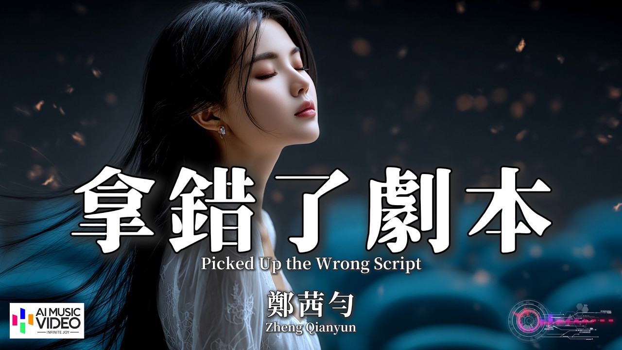 【高清MV】鄭茜勻 - 拿錯了劇本（撕裂版）【Pinyin + Eng Sub | AI音樂視頻 | 繁體拼音英文動態字幕】Zheng Qian Yun【郑茜匀 - 拿错了剧本】