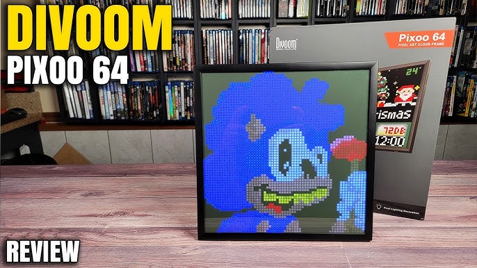  Divoom Pixoo-64 - WiFi Pixel Cloud Digital Frame with APP  Control,64 X 64 LED Panel Display Frame for Gaming Room Decoration/Social  Media Fans Counter : Electronics