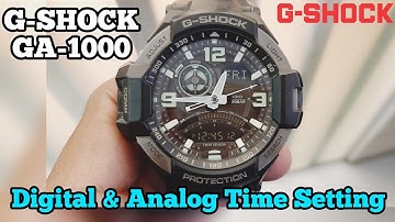 How To Setting Digital and Analog Time Casio G-SHOCK GA-1000