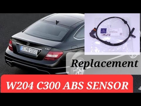 how to replace Mercedes W204 c300 Wheel Speed Sensor - YouTube